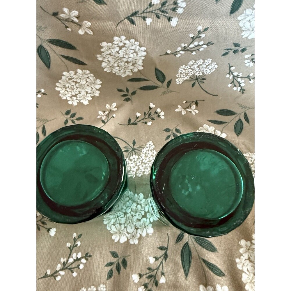 Vintage Anchor Hocking Essex Clear 16 Oz 10-Panel Glasses Set Of 2 In Juniper - Picture 3 of 3